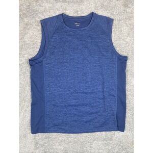 BCG Men's Training Sleeveless Mesh Muscle Tank Shirt Medieval Blue Medium